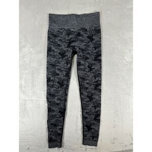 Gymshark Adapt Camo Seamless Leggings Women's Size M Black/Gray Camouflage